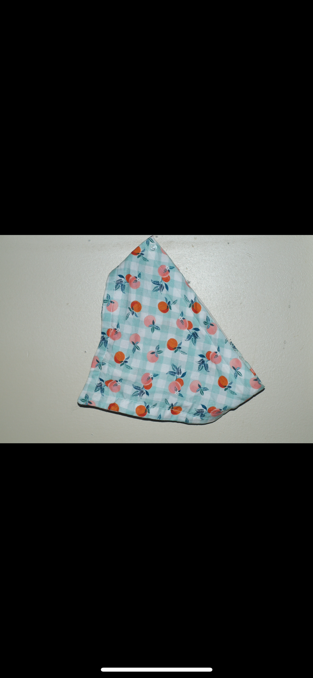 Custom Dog Bandana Peach & Gingham