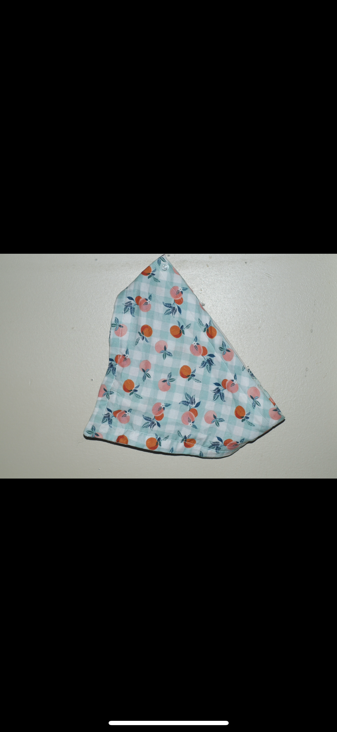 Custom Dog Bandana Peach & Gingham