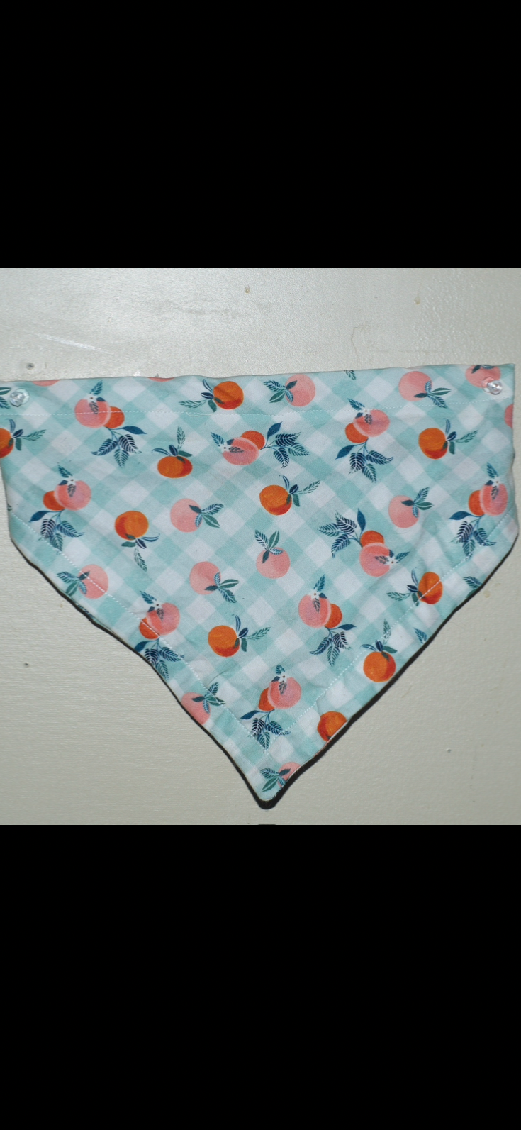Custom Dog Bandana Peach & Gingham