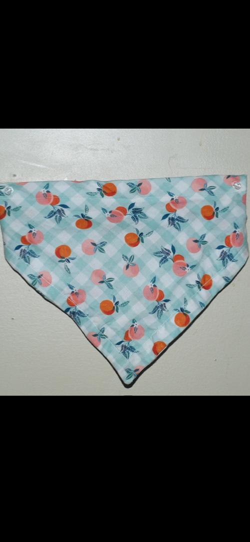 Custom Dog Bandana Peach & Gingham
